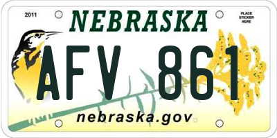 NE license plate AFV861