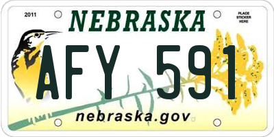 NE license plate AFY591
