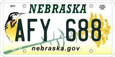 NE license plate AFY688