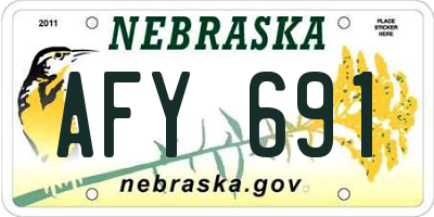 NE license plate AFY691