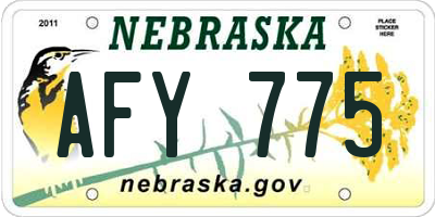 NE license plate AFY775
