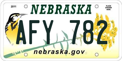 NE license plate AFY782