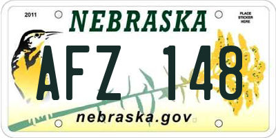 NE license plate AFZ148