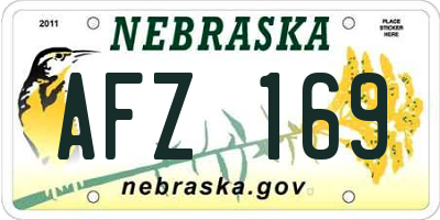 NE license plate AFZ169