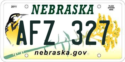 NE license plate AFZ327
