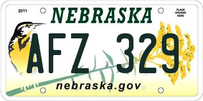 NE license plate AFZ329
