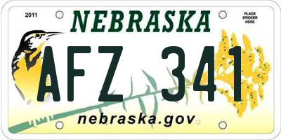 NE license plate AFZ341