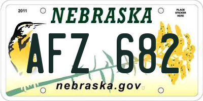 NE license plate AFZ682
