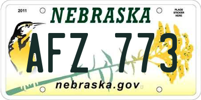NE license plate AFZ773