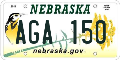 NE license plate AGA150