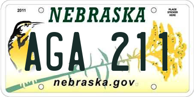 NE license plate AGA211