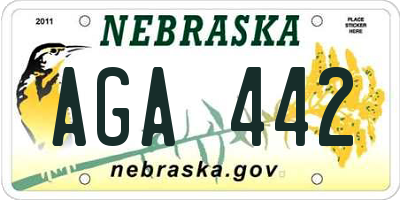 NE license plate AGA442