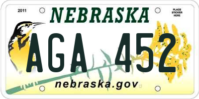 NE license plate AGA452