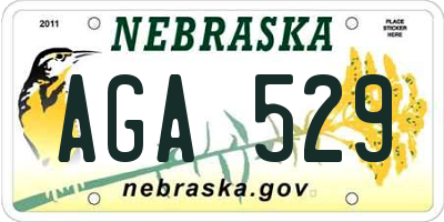 NE license plate AGA529