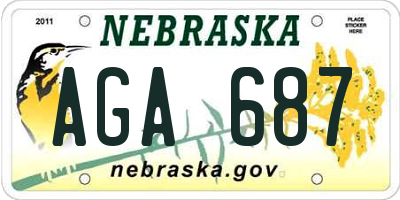 NE license plate AGA687
