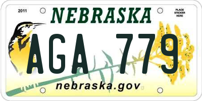 NE license plate AGA779