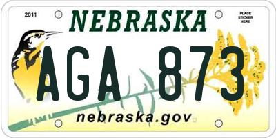 NE license plate AGA873