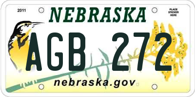 NE license plate AGB272
