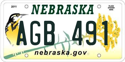 NE license plate AGB491