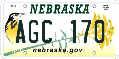 NE license plate AGC170