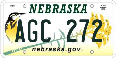 NE license plate AGC272