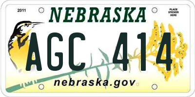 NE license plate AGC414
