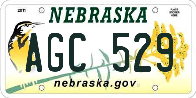 NE license plate AGC529