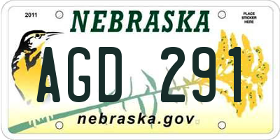 NE license plate AGD291