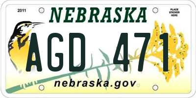 NE license plate AGD471