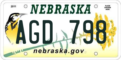 NE license plate AGD798