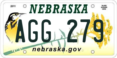 NE license plate AGG279