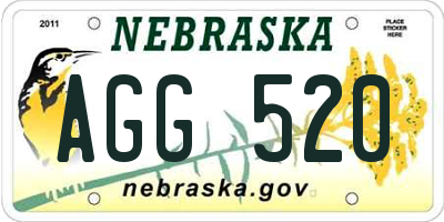 NE license plate AGG520