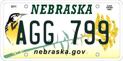 NE license plate AGG799