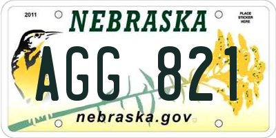 NE license plate AGG821