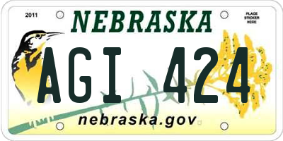 NE license plate AGI424