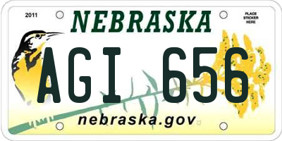 NE license plate AGI656