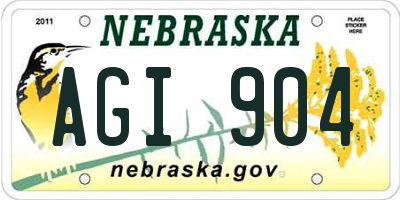 NE license plate AGI904