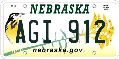 NE license plate AGI912