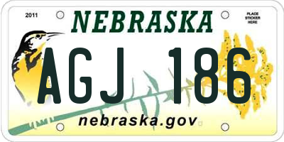 NE license plate AGJ186