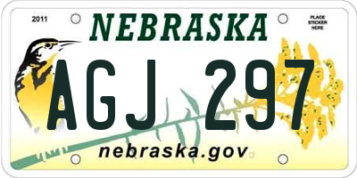 NE license plate AGJ297