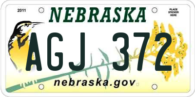 NE license plate AGJ372