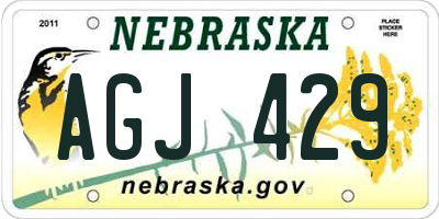 NE license plate AGJ429
