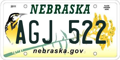 NE license plate AGJ522