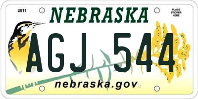 NE license plate AGJ544