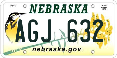 NE license plate AGJ632