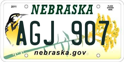 NE license plate AGJ907