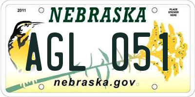 NE license plate AGL051