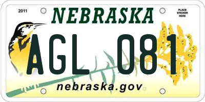NE license plate AGL081