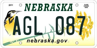 NE license plate AGL087