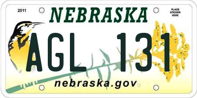 NE license plate AGL131